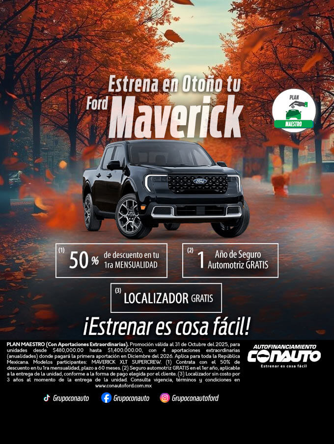 Estrena en Otoño tu Ford Maverick